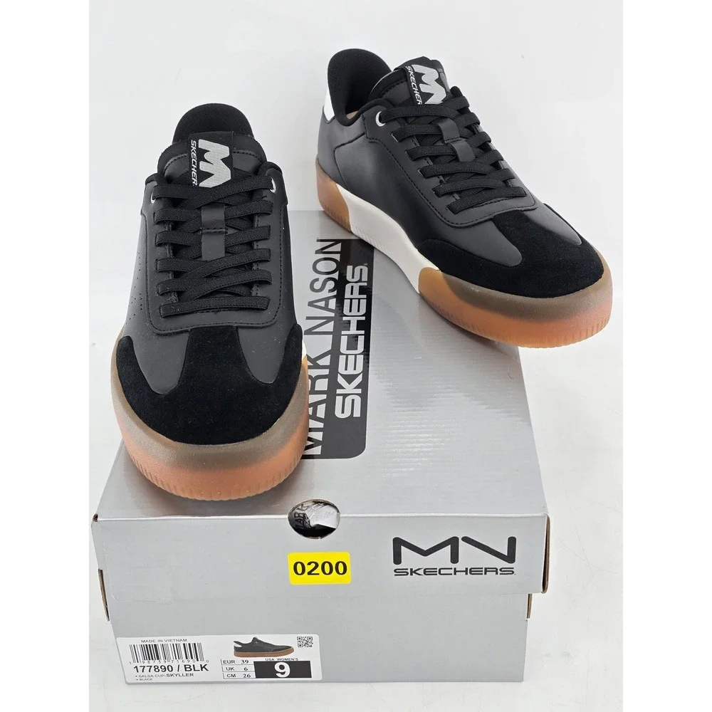 Mark Nason Skechers Salsa Cup Skyller Women Size 9 Black Leather Sneakers - New